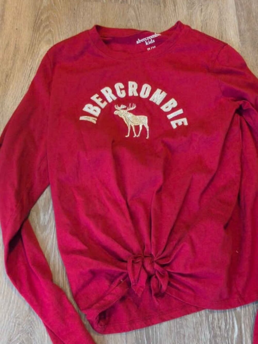 Abercrombie Kids Red Long Sleeve Shirt 13/14